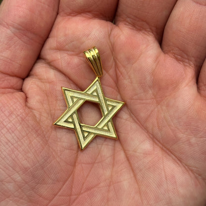925 Sterling Silver Plain Star of David Pendant