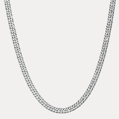 925 Sterling Silver 8mm Double Curb Chain Necklace