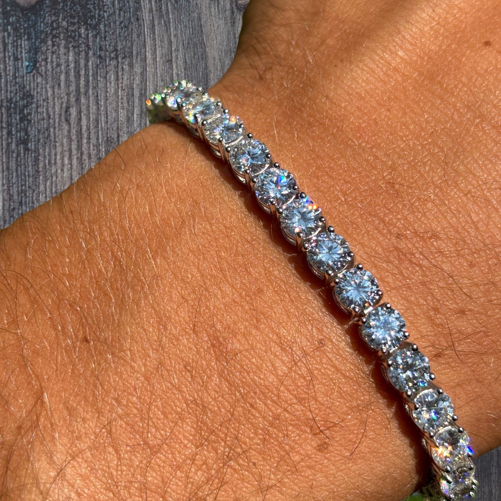 925 Sterling Silver 5mm Tennis Bracelet - CZ Or Moissanite