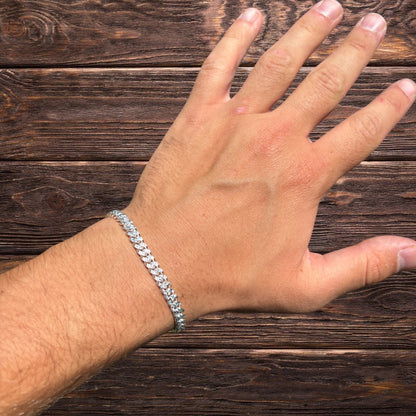 925 Sterling Silver 5mm Diamond Cut Miami Cuban Bracelet