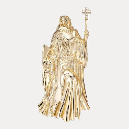 925 Sterling Silver Grim Reaper Pendant With Moissanite