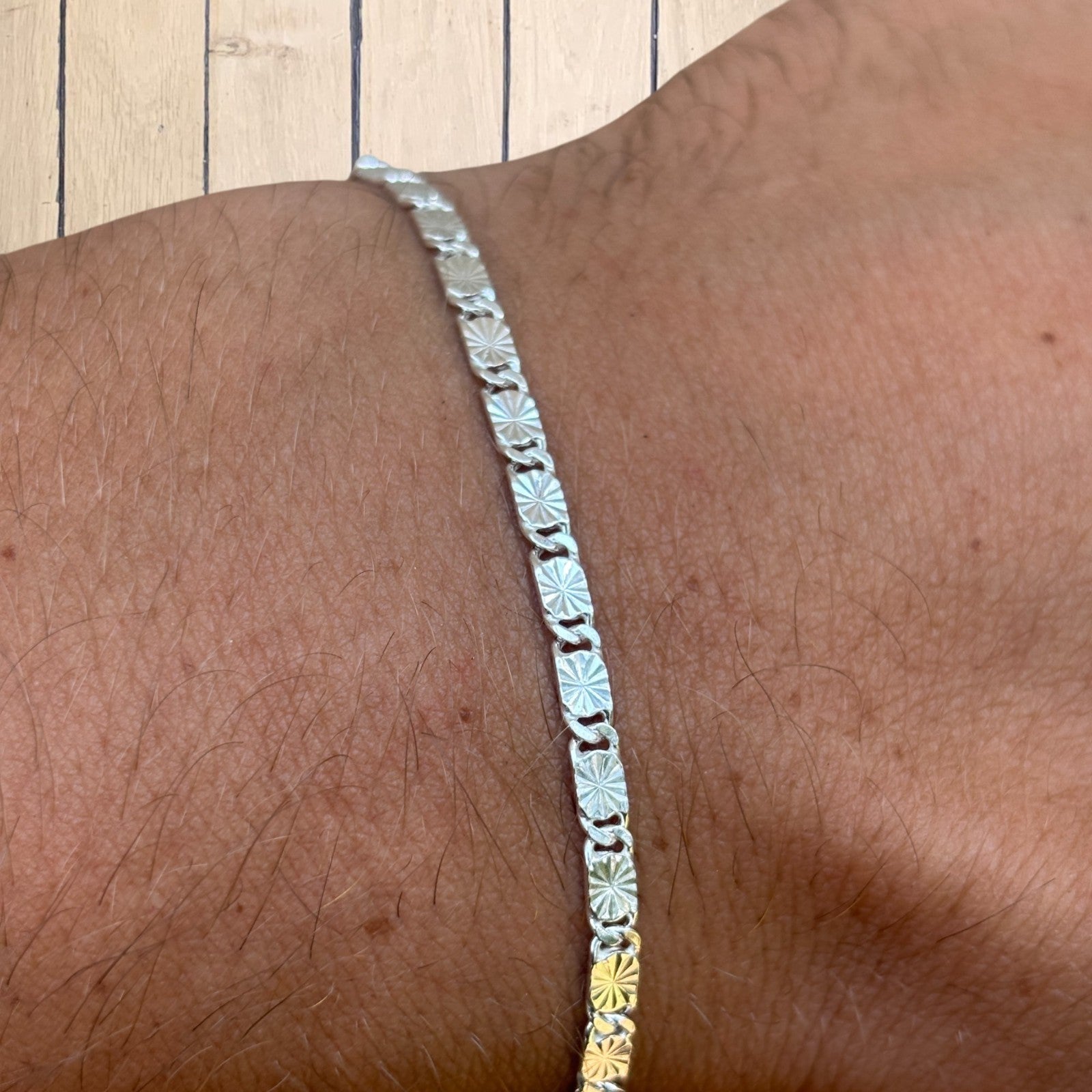 925 Sterling Silver 3mm Valentino Bracelet