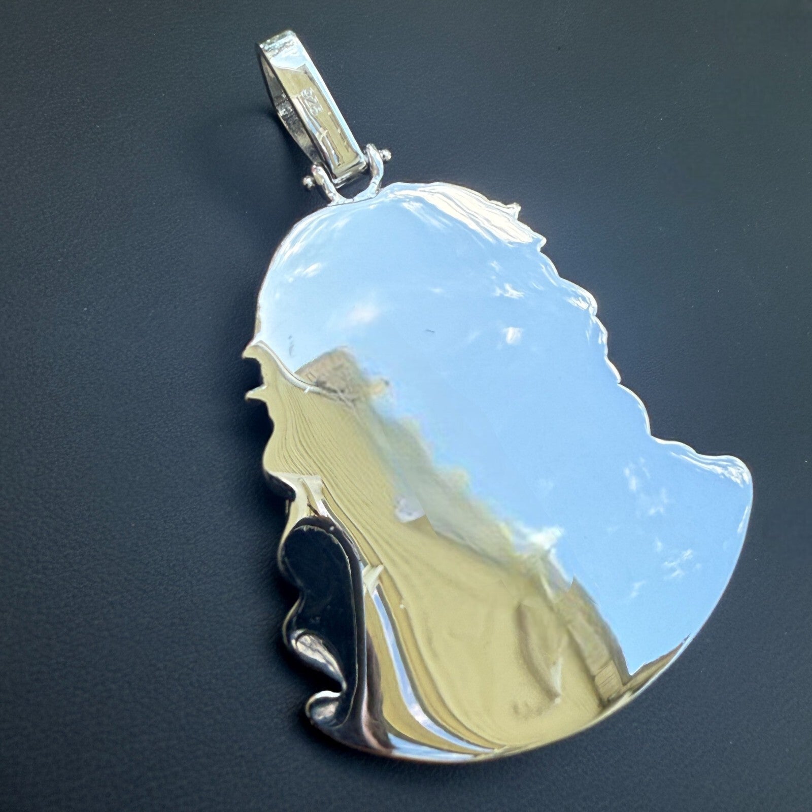 925 Sterling Silver Passion Of The Christ Jesus Piece Pendant - Large