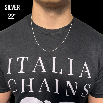 925 Sterling Silver 1.5mm Diamond Cut Rope Chain Necklace