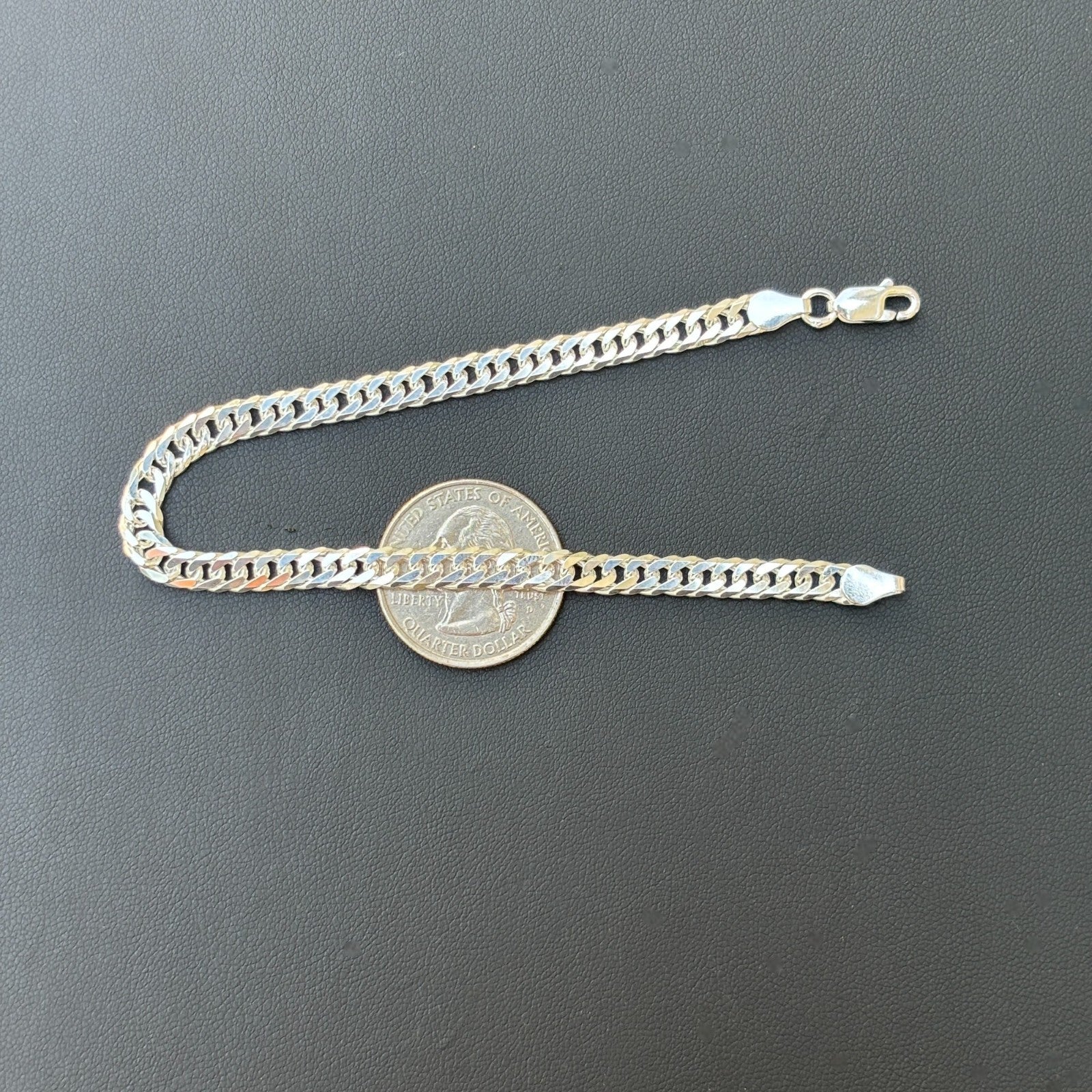 925 Sterling Silver 6mm Double Curb Bracelet