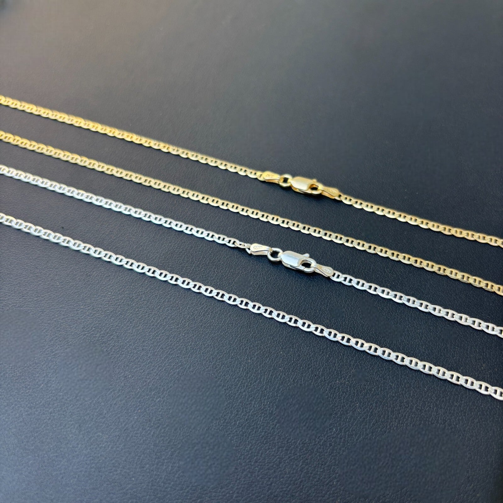 925 Sterling Silver 2.5mm Mariner Chain Necklace