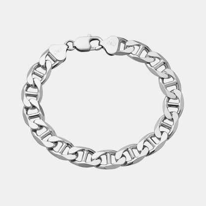 925 Sterling Silver 10mm Mariner Bracelet