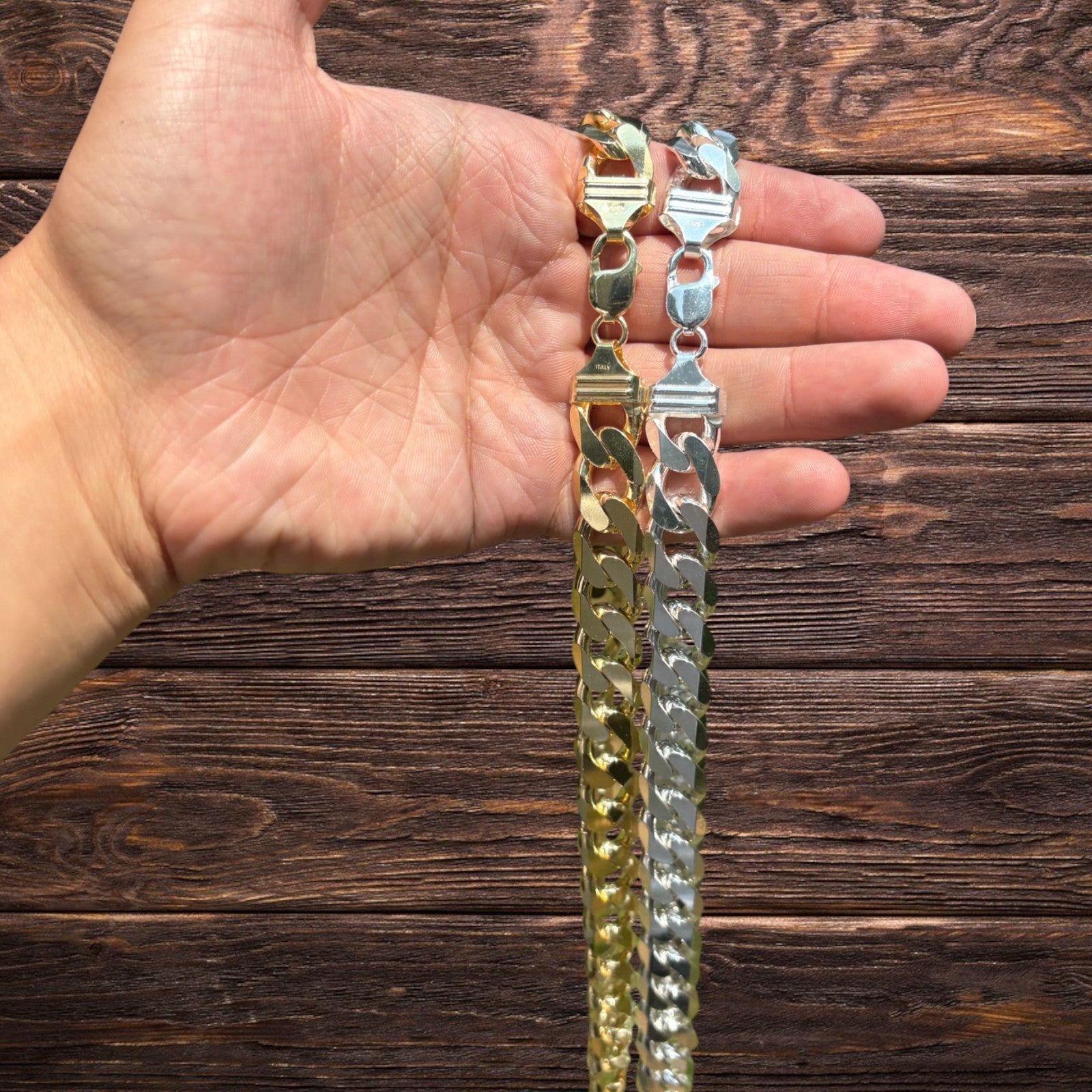 925 Sterling Silver 15mm Curb Chain Necklace