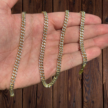 925 Sterling Silver 5mm Diamond Cut Miami Cuban Chain Necklace