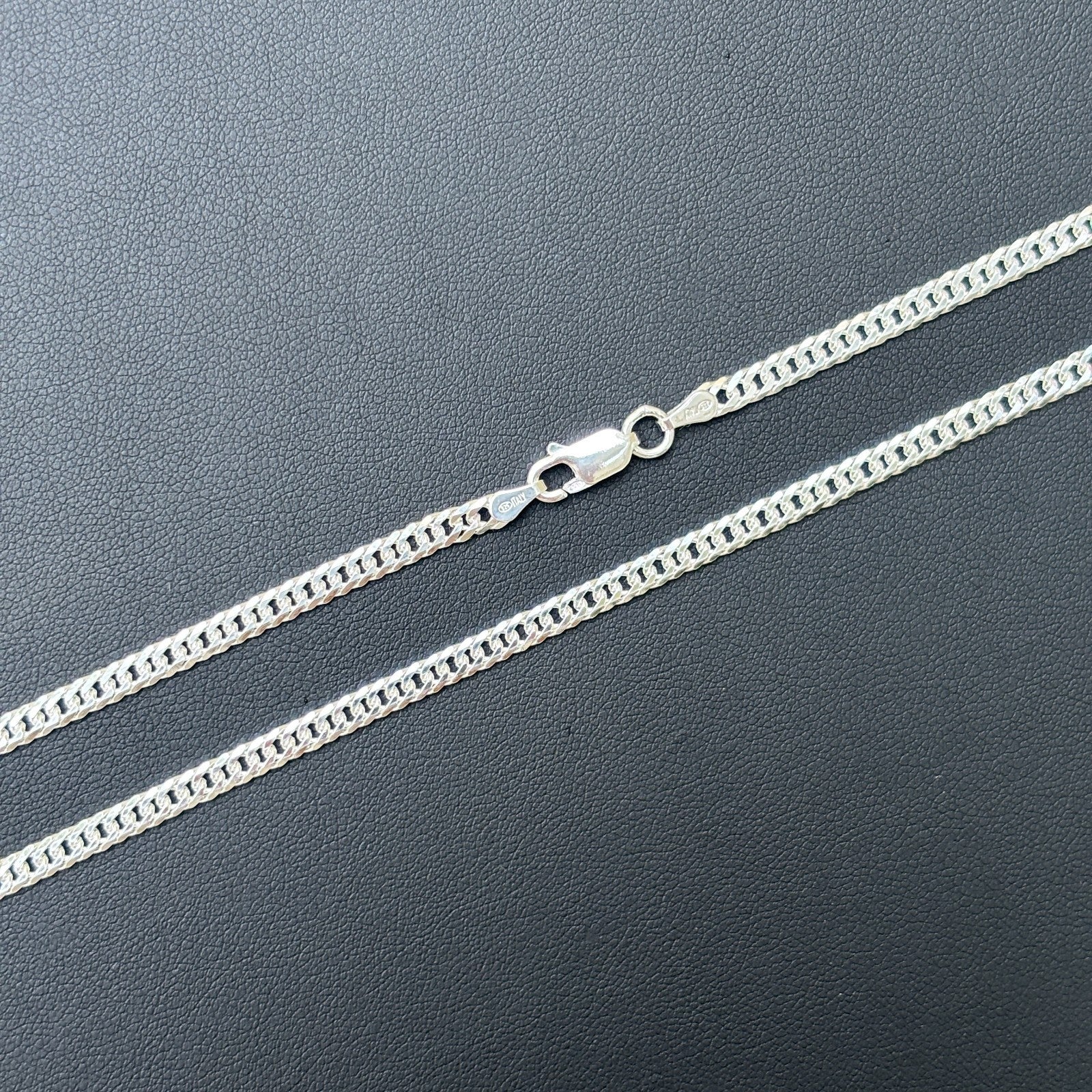 925 Sterling Silver 3.5mm Double Curb Chain Necklace