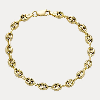 925 Sterling Silver 6mm Puffed Gucci Bracelet