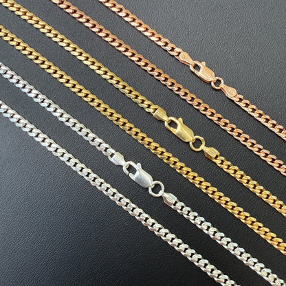 925 Sterling Silver 3.5mm Miami Cuban Chain Necklace