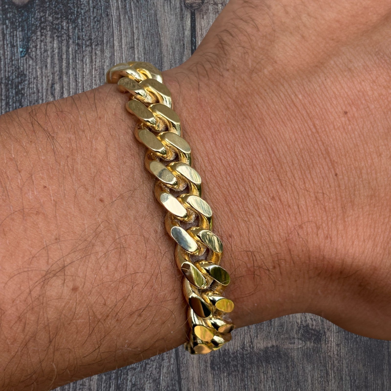 925 Sterling Silver 10mm Miami Cuban W. Box Clasp Bracelet