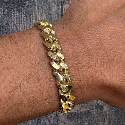 925 Sterling Silver 10mm Miami Cuban W. Box Clasp Bracelet