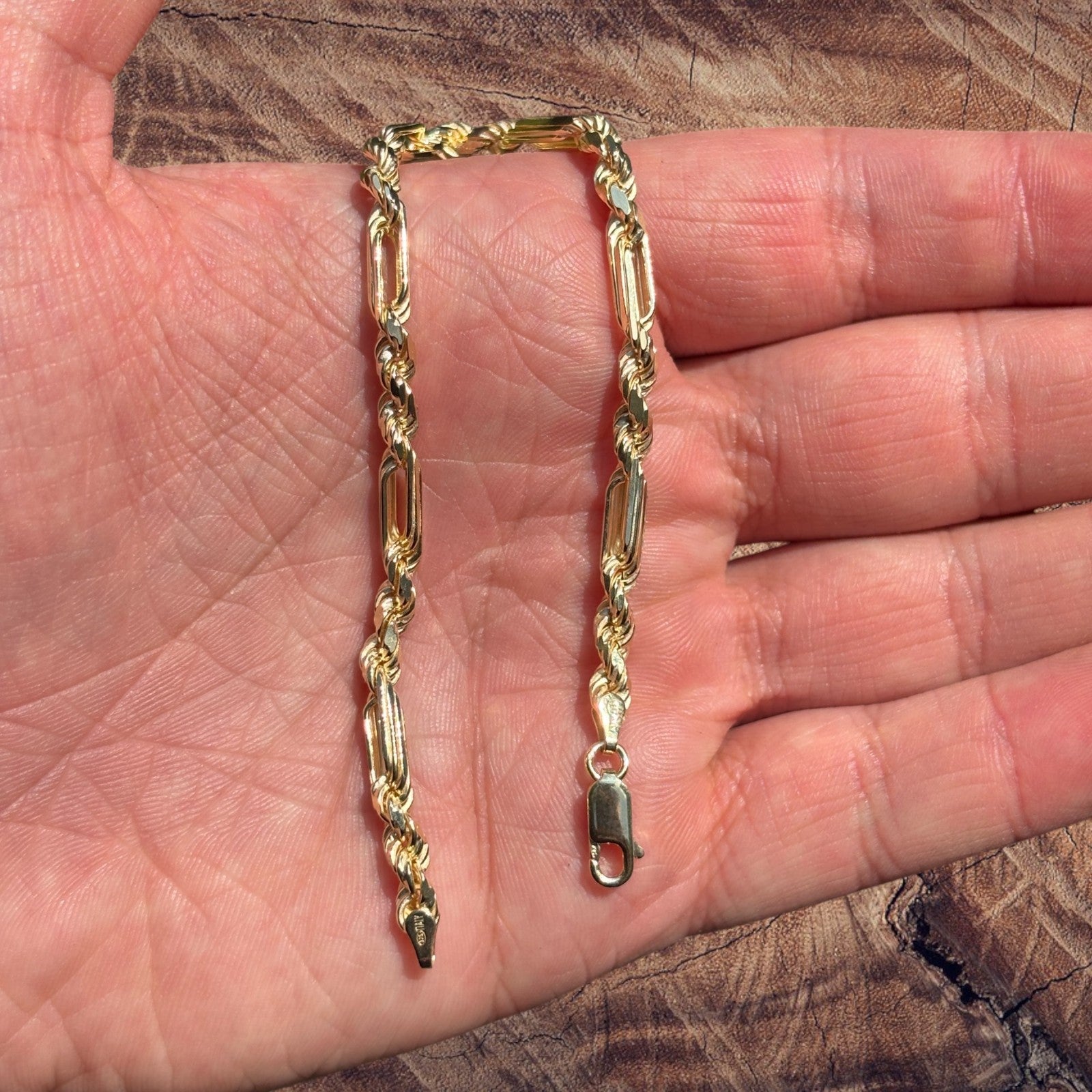 925 Sterling Silver 4mm Figarope Milano Bracelet