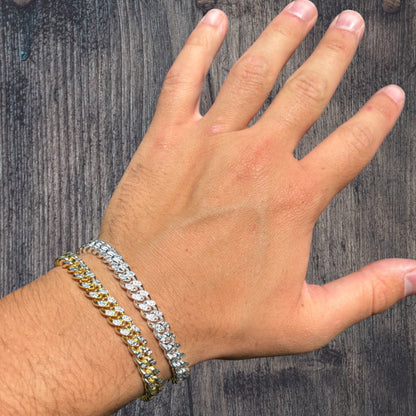 925 Sterling Silver 7mm Diamond Cut Miami Cuban Bracelet