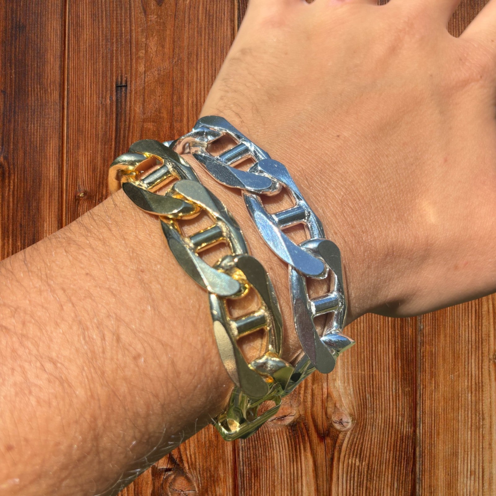 925 Sterling Silver 16mm Mariner Bracelet