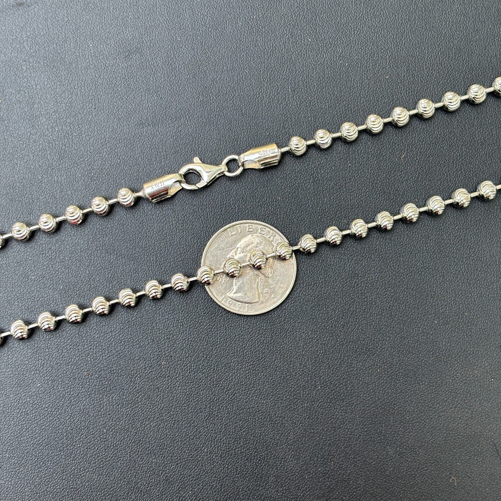 925 Sterling Silver 5mm Bead Chain Necklace