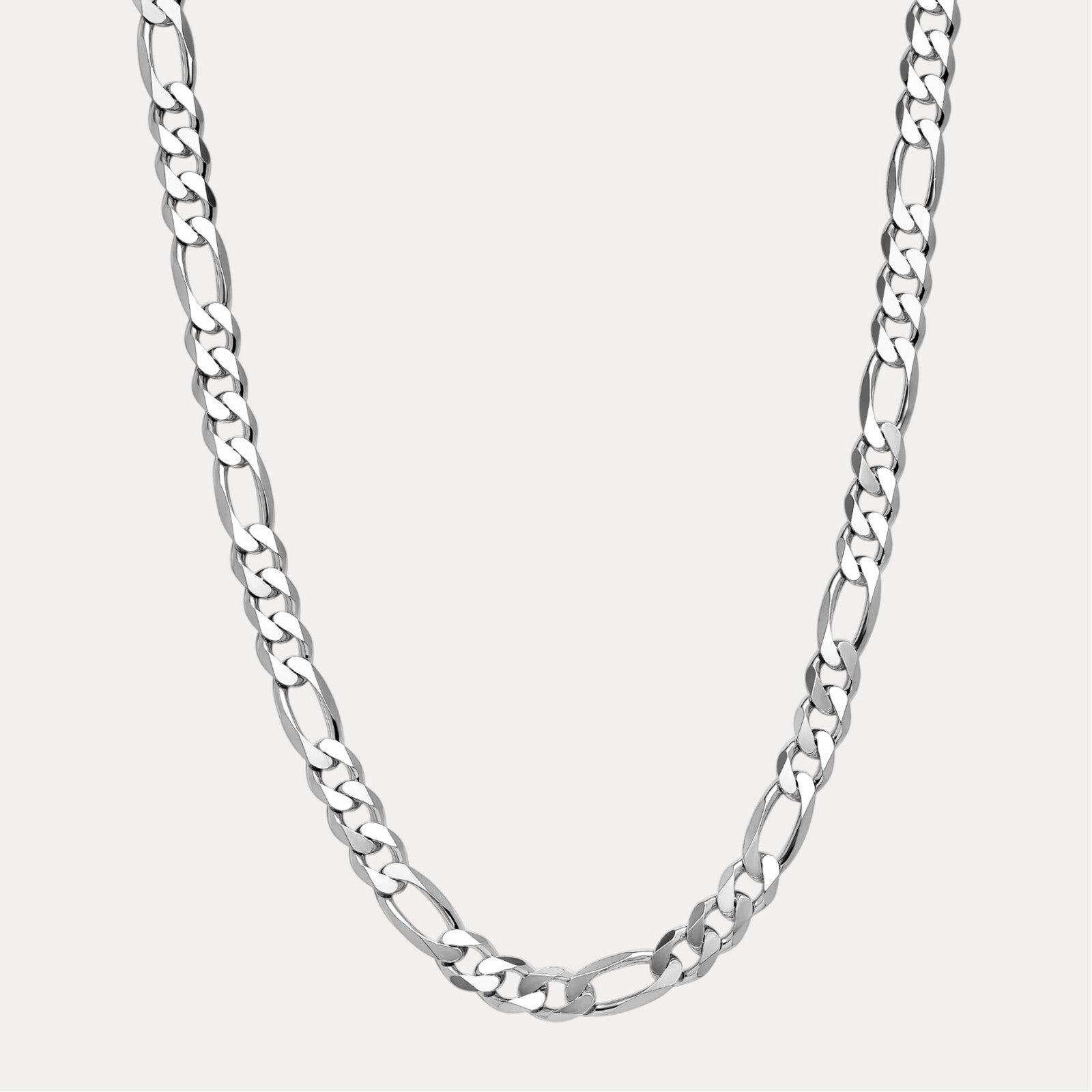 925 Sterling Silver 13mm Figaro Chain Necklace