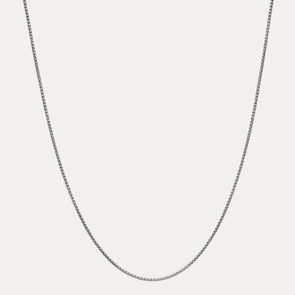 925 Sterling Silver 2mm Rounded Box Chain Necklace