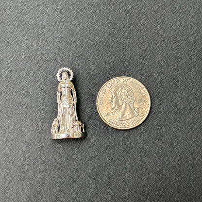 925 Sterling Silver St Lazarus San Lazaro Pendant - Small