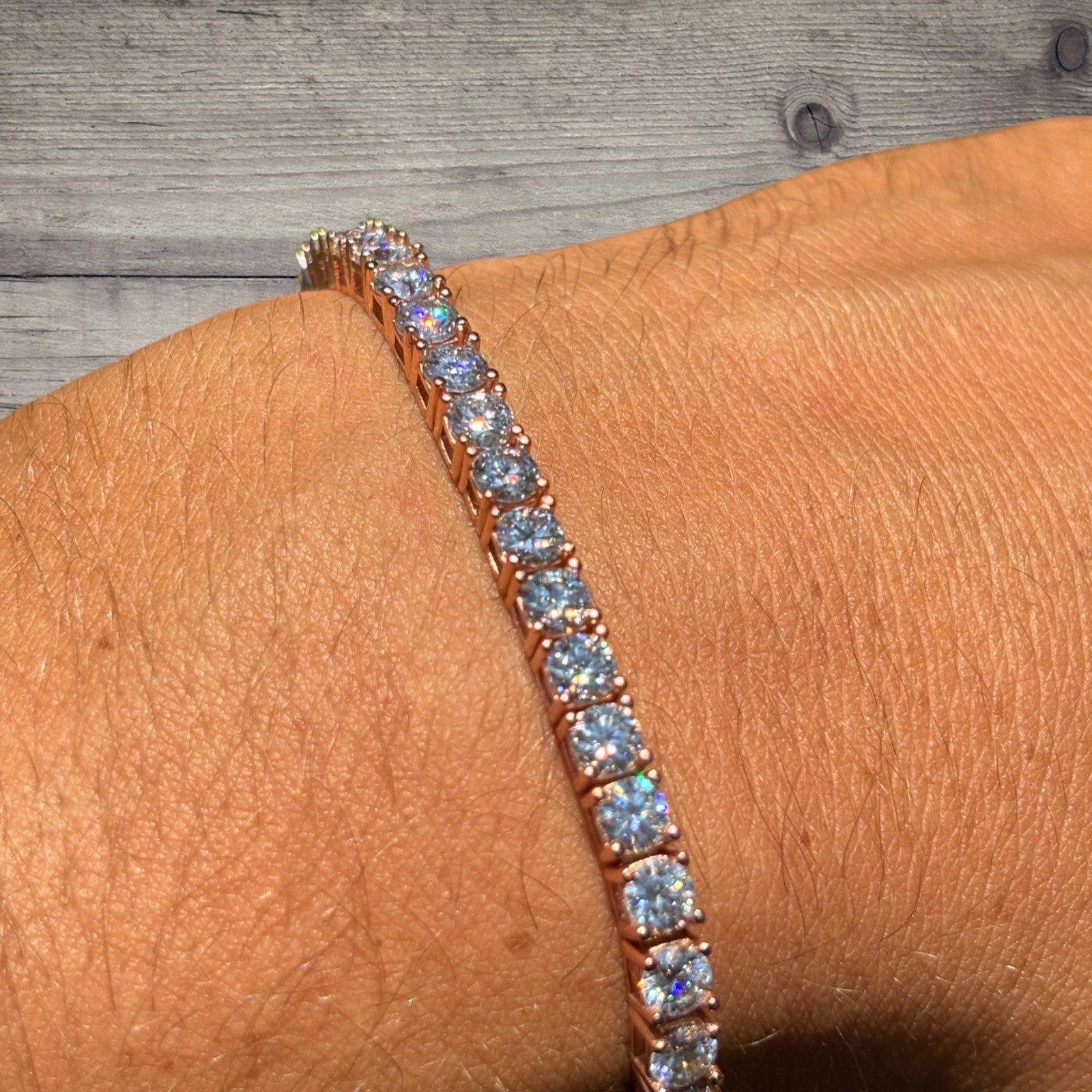 925 Sterling Silver 4mm Tennis Bracelet - CZ Or Moissanite