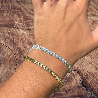 925 Sterling Silver 5mm Franco Bracelet