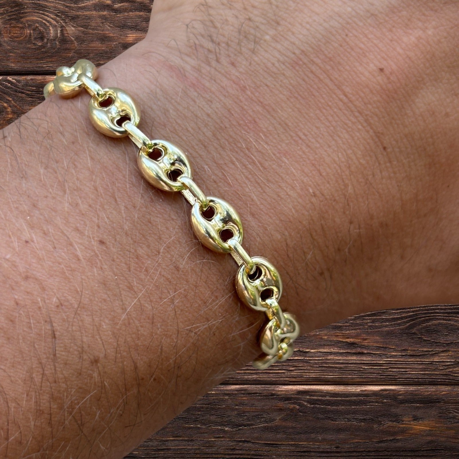 925 Sterling Silver 8mm Puffed Gucci Bracelet