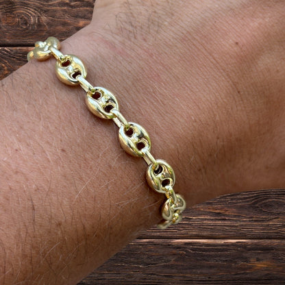 925 Sterling Silver 8mm Puffed Gucci Bracelet