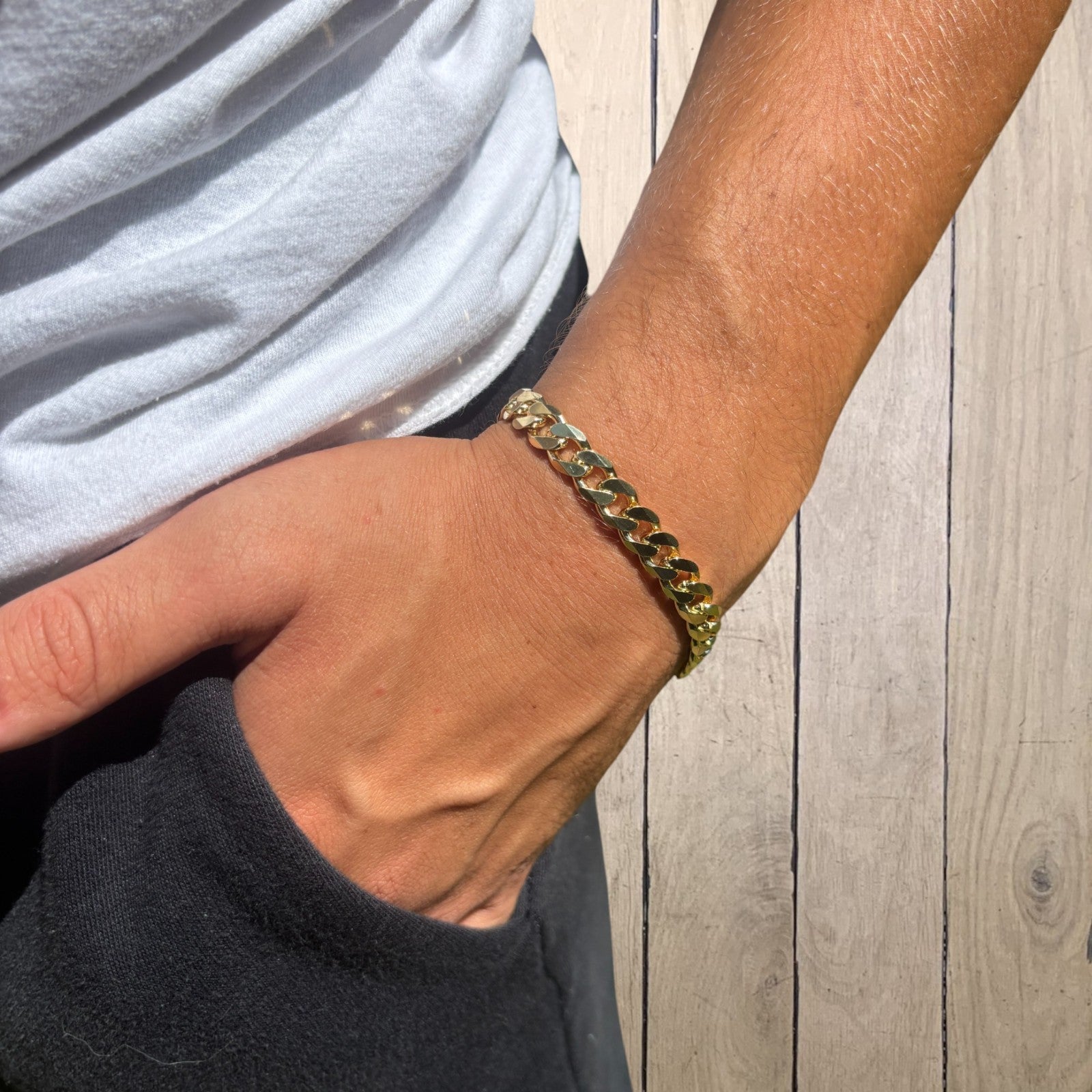 925 Sterling Silver 8mm Curb Bracelet