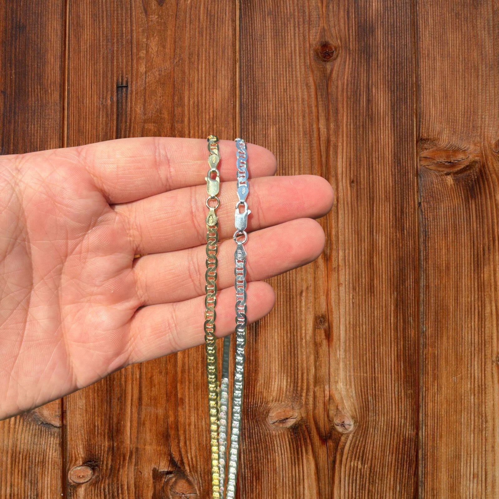 925 Sterling Silver 4mm Mariner Chain Necklace