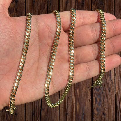 925 Sterling Silver 5mm Miami Cuban W. Box Clasp Chain Necklace