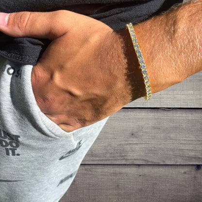 925 Sterling Silver 4mm Tennis Bracelet - CZ Or Moissanite