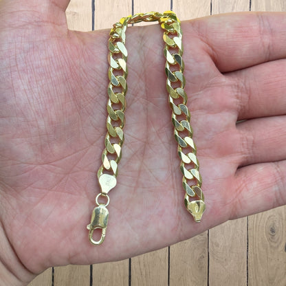 925 Sterling Silver 8mm Curb Bracelet