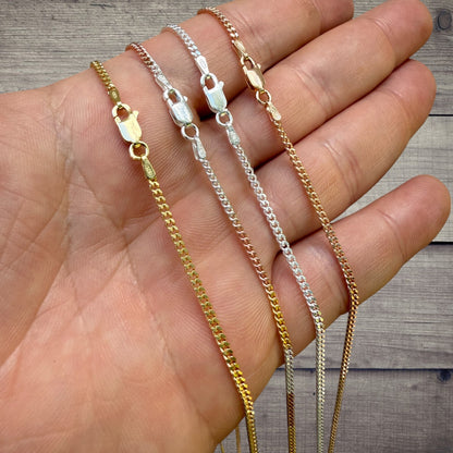 925 Sterling Silver 2mm Miami Cuban Chain Necklace