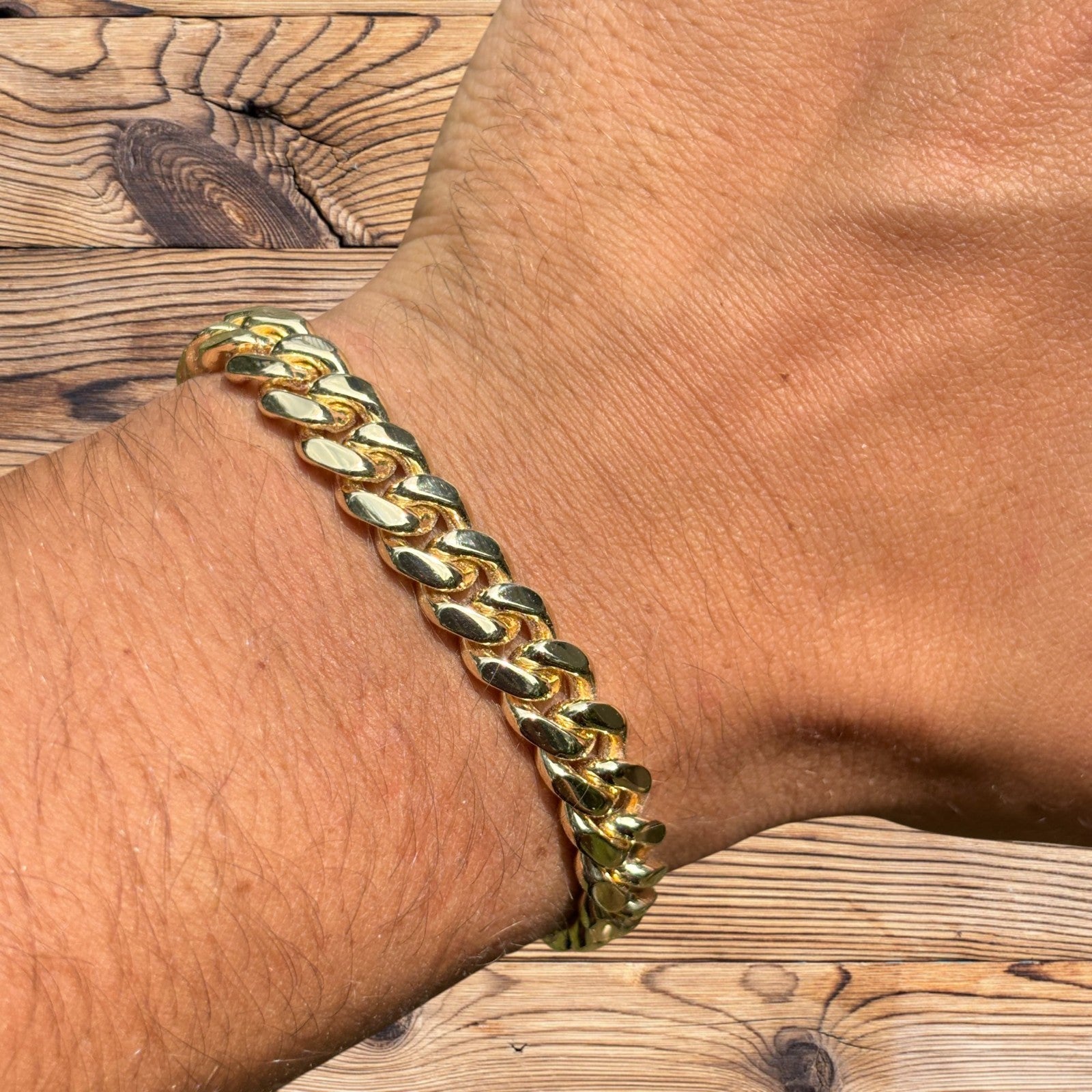 925 Sterling Silver 8mm Miami Cuban W. Box Clasp Bracelet