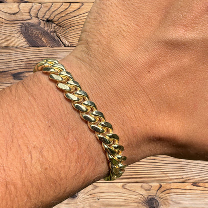 925 Sterling Silver 8mm Miami Cuban W. Box Clasp Bracelet