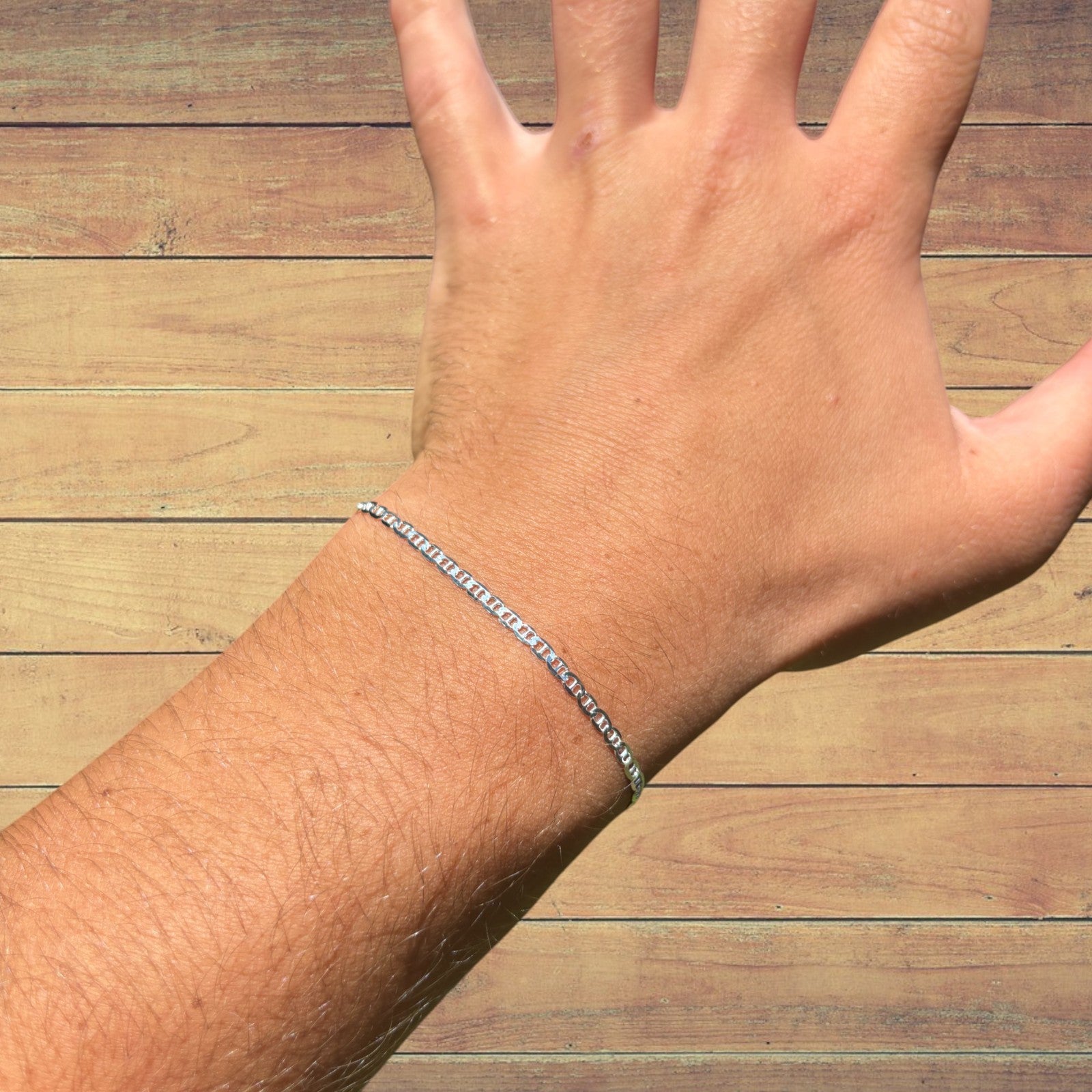 925 Sterling Silver 2.5mm Mariner Bracelet