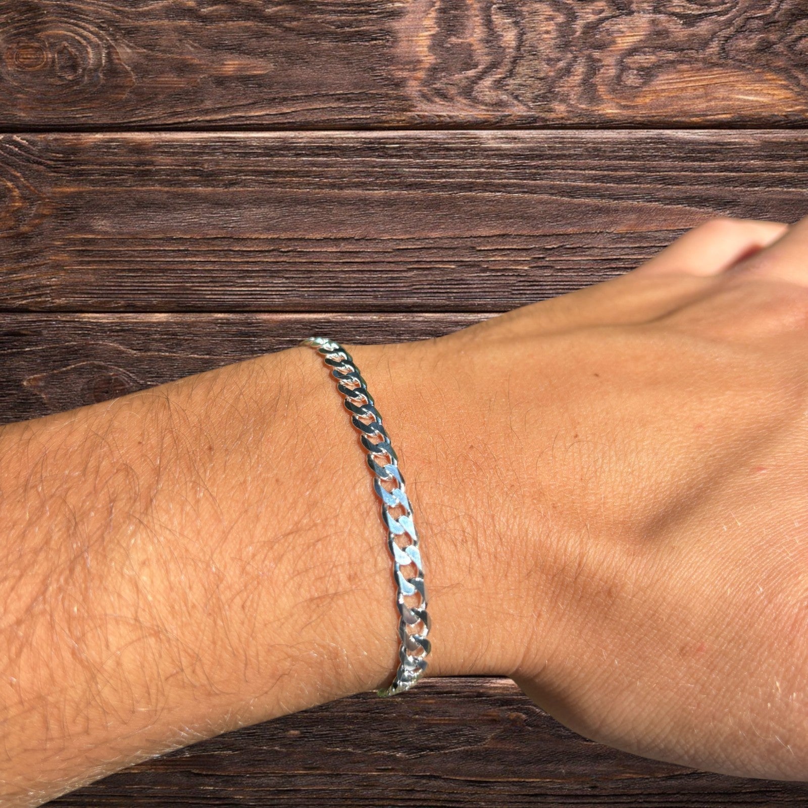 925 Sterling Silver 5mm Curb Bracelet