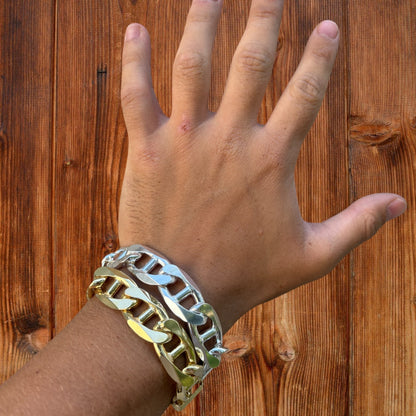 925 Sterling Silver 16mm Mariner Bracelet