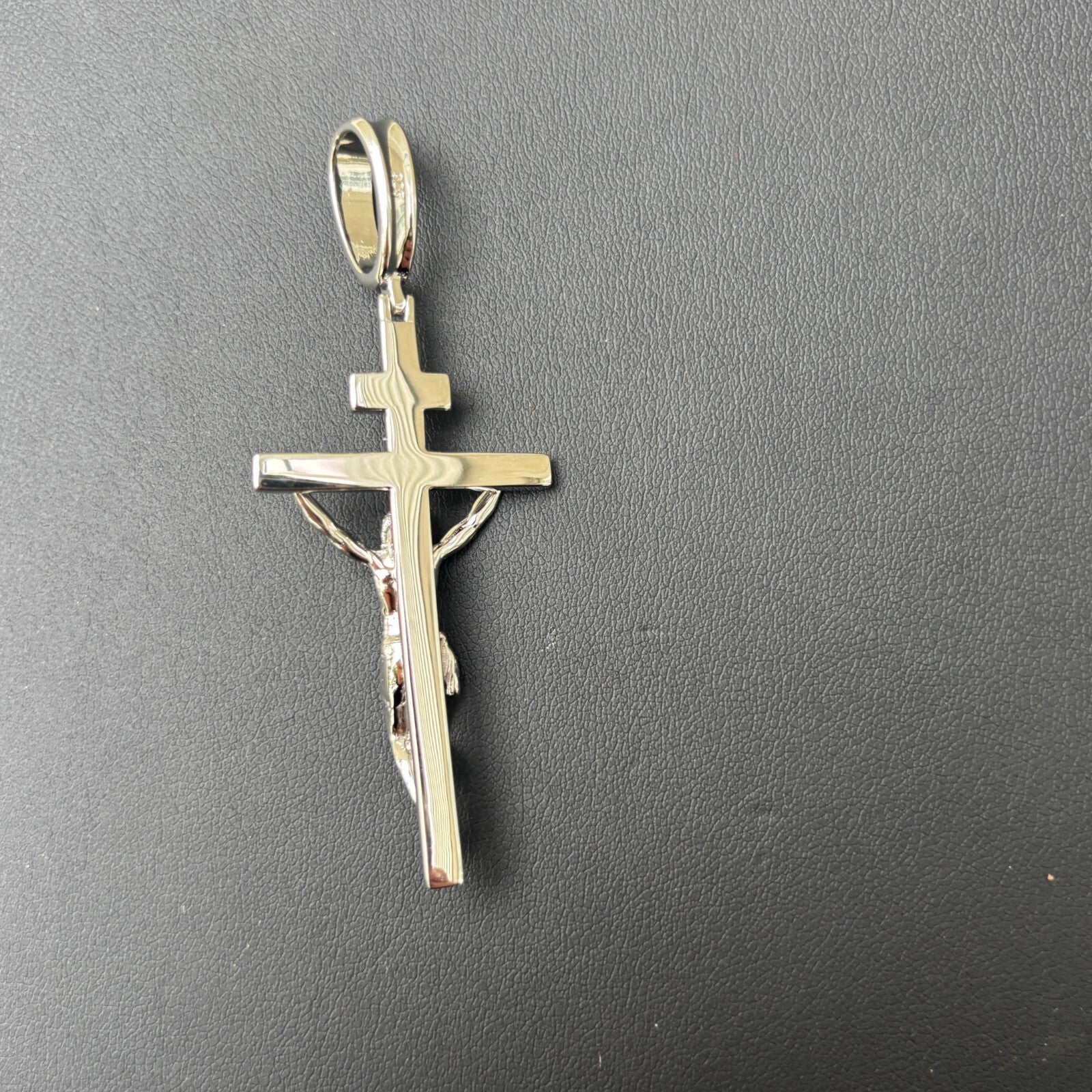 925 Sterling Silver Jesus on Wooden Cross Pendant
