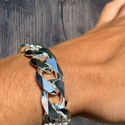 925 Sterling Silver 16mm Curb Bracelet