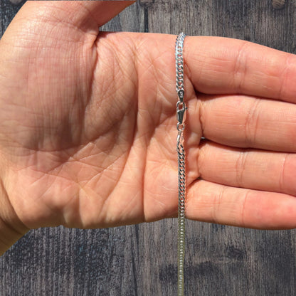 925 Sterling Silver 3.5mm Double Curb Chain Necklace