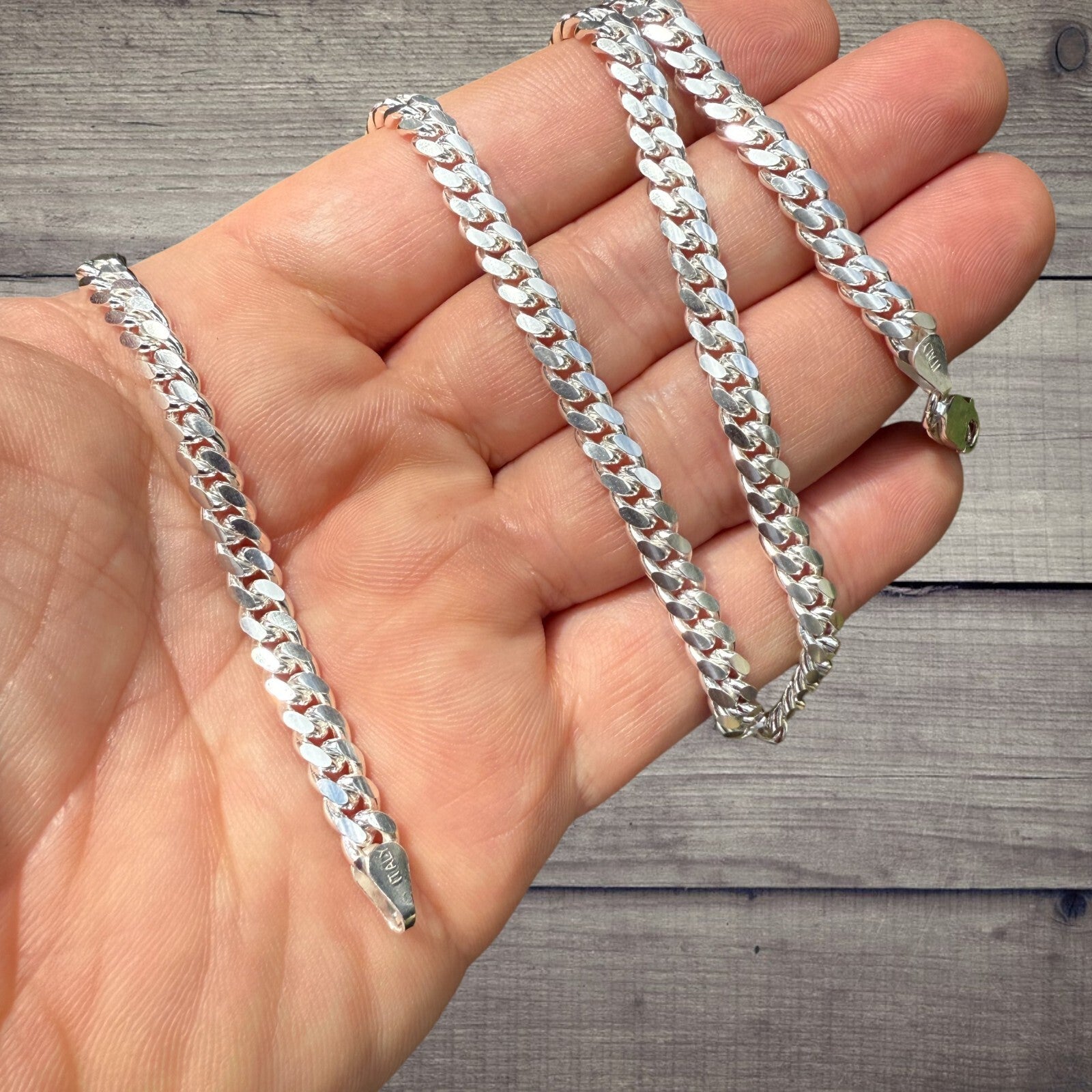 925 Sterling Silver 5.5mm Miami Cuban Chain Necklace
