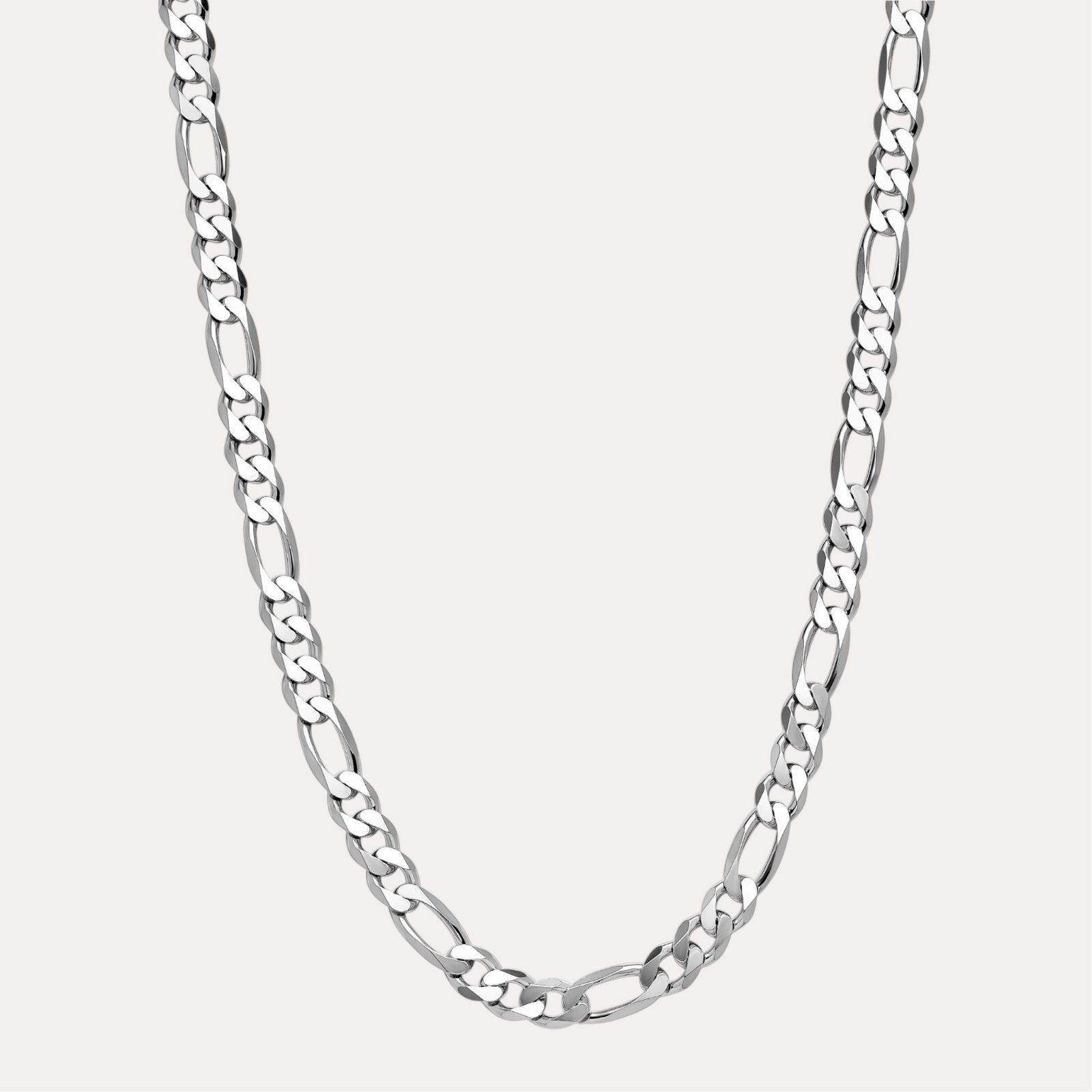 925 Sterling Silver 10mm Figaro Chain Necklace