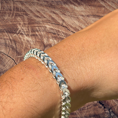 925 Sterling Silver 5mm Franco Bracelet