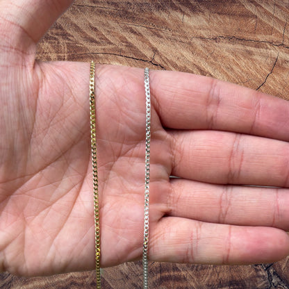 925 Sterling Silver 2mm Curb Chain Necklace