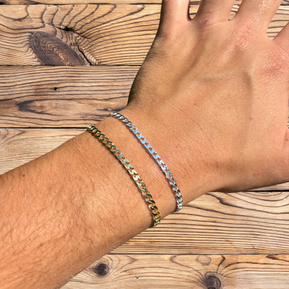 925 Sterling Silver 4mm Curb Bracelet