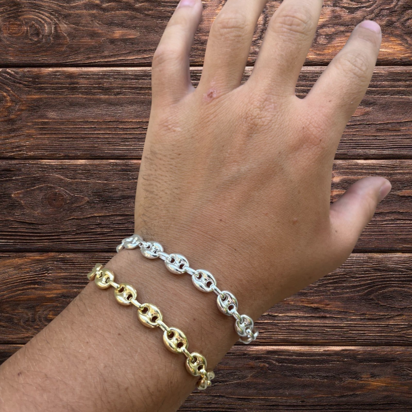 925 Sterling Silver 8mm Puffed Gucci Bracelet