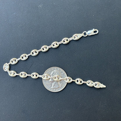 925 Sterling Silver 6mm Puffed Gucci Bracelet